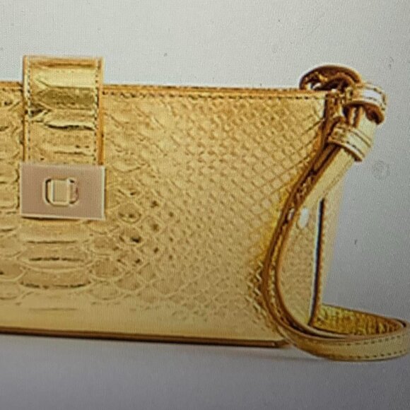 NWT J.Crew Edie three in one bag in snake embossed Italian l - Picture 2 of 3